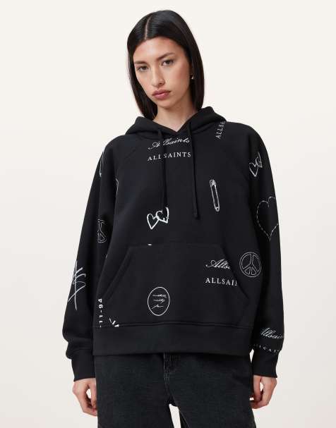 AllSaints - Stina Talon - Sweat à capuche - Noir - view 1