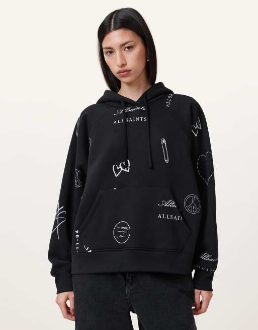 AllSaints - Stina Talon - Sweat à capuche - Noir