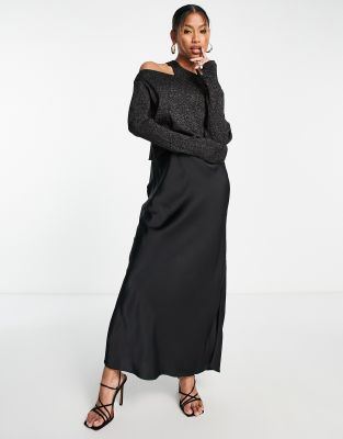 Stunning All saints hayley black jumpsuit UK 12 SS002 main image 1