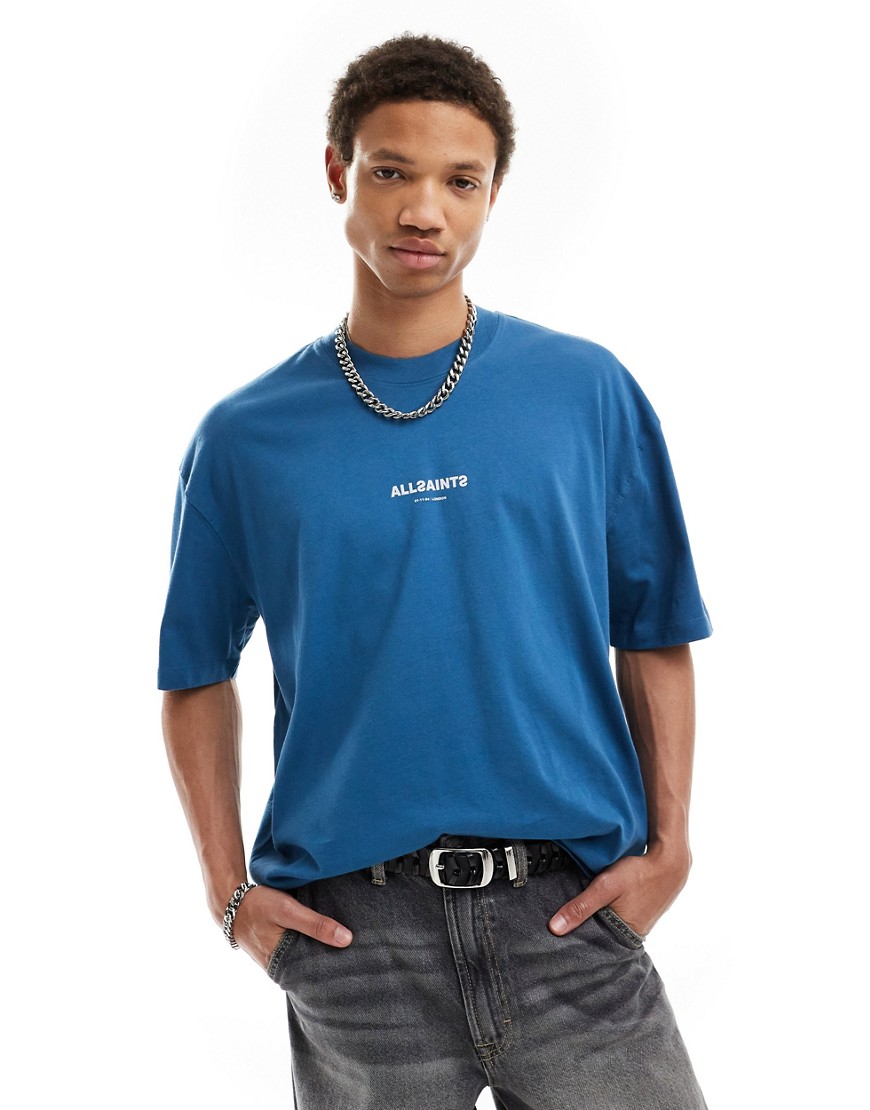 AllSaints Subverse oversized t-shirt in blue
