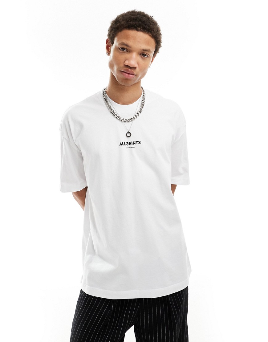 AllSaints Subverse oversized t-shirt in white