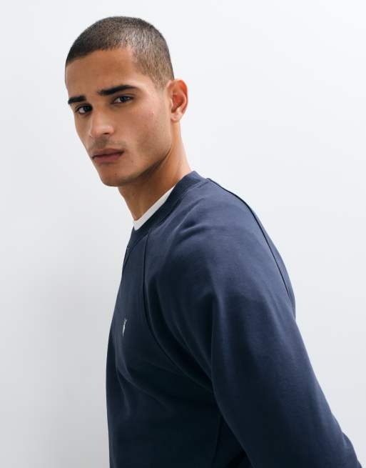 AllSaints sudadera con logo pequeño en azul marino, 5 de 5