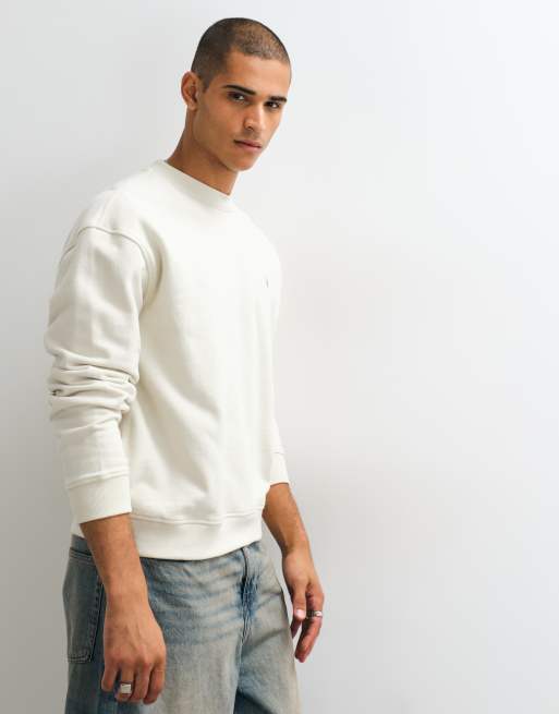 AllSaints - sudadera crew con logo Asher en blanco roto, 2 de 5