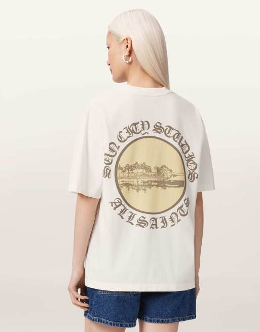 AllSaints - Sun City - Etta - T-shirt in wit, 5 van 6
