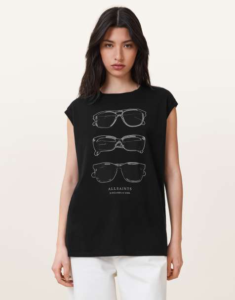 AllSaints – Sunnies Brooke – Tanktop in Schwarz - view 1