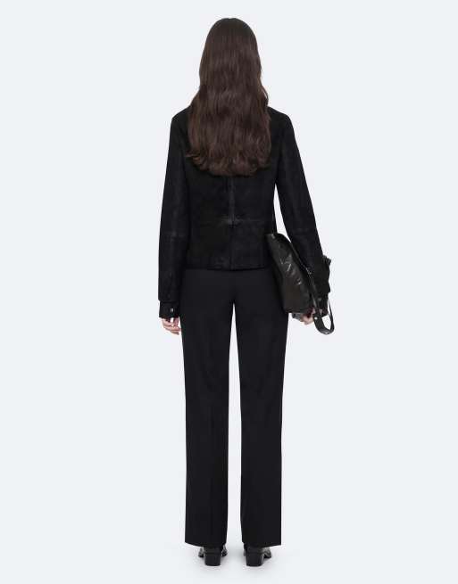 AllSaints Surveya blazer in zwart, 2 van 6