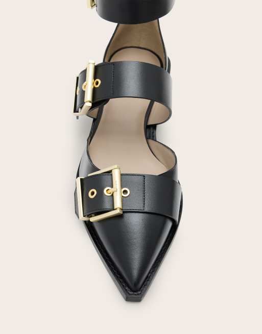 AllSaints - Sutton - Schoenen met bandje en chunky gesp in zwart, 2 van 4