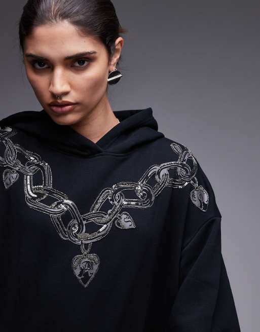 Sweat à capuche Let Loose Enfant (8-14 ans) en Noir| FR