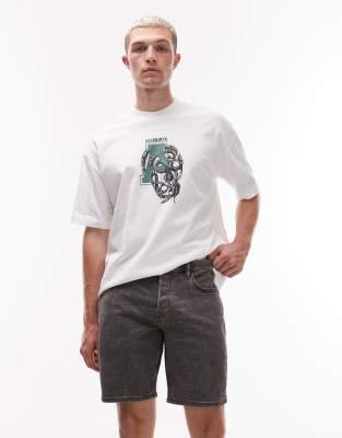 Allsaints switch short in washed black - view 1
