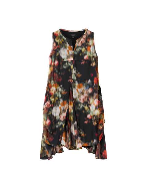 AllSaints Sybil mini jurk in vervaagd zwart - view 1
