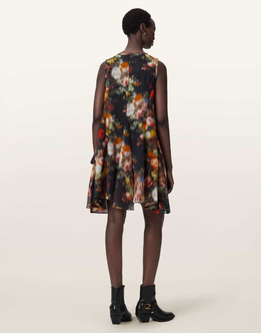 AllSaints Sybil Minikleid in verwaschenem Schwarz, 6 von 6