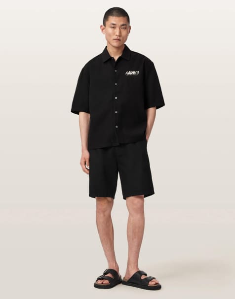 AllSaints - Synth - Camisa negro orca de manga corta - view 1