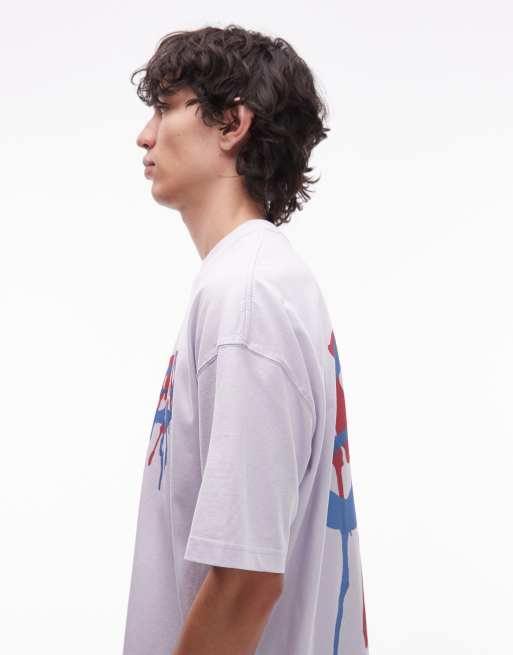 AllSaints - T-shirt à imprimé graphique - Lilas, 4 de 5
