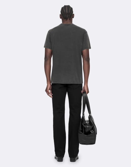 AllSaints T-shirt à manches courtes Tier Hale col rond noir délavé, 4 de 6
