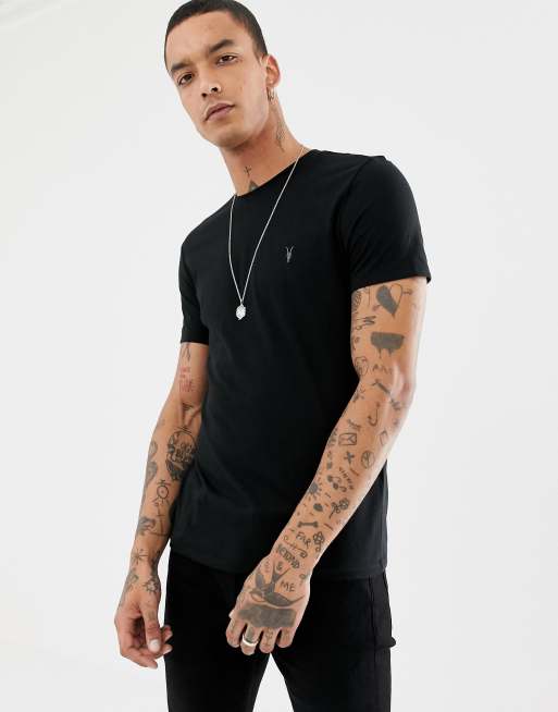 AllSaints t-shirt in black with logo | ASOS