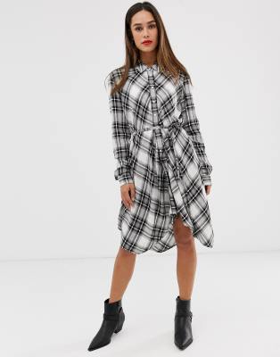 all saints tala tartan dress