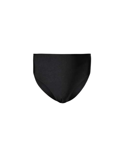 AllSaints talaria high waisted bikini bottom in black, 2 of 4