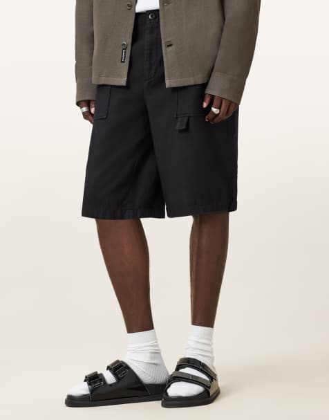 AllSaints – Talbot – Shorts in Koto-Schwarz - view 1