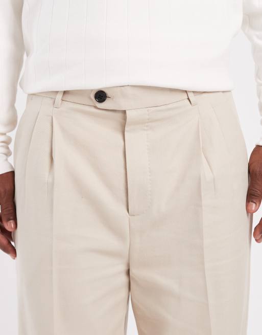 AllSaints - Tallis - Broek met rechte pijpen in beige, 5 van 5