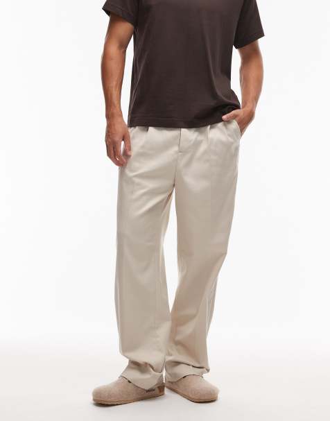 AllSaints – Tallis – Hose in Beige mit geradem Bein - view 1
