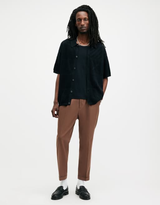 AllSaints – Tallis – Hose in stumpfem Braun