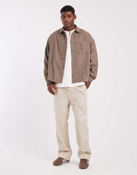 AllSaints Tallis straight leg pants in beige - view 1