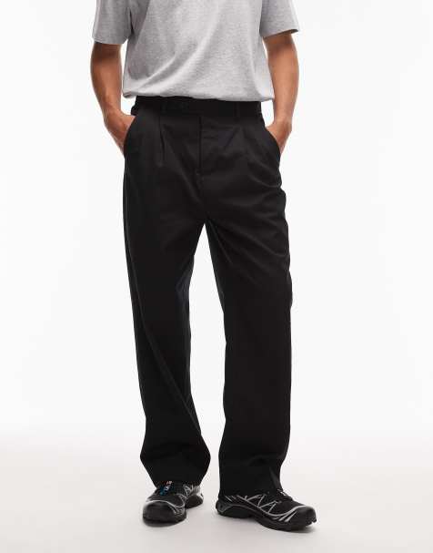 AllSaints Tallis straight leg pants in black - view 1
