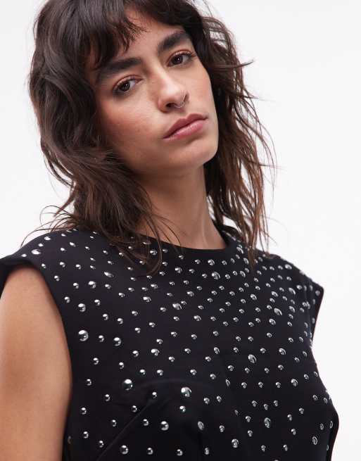 AllSaints - Tamara - Mini-jurk met versiering in zwart, 2 van 4