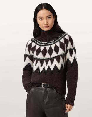 AllSaints - Tara - Pullover in Ochsenblutrot