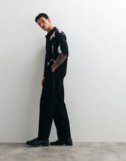 AllSaints Templar chemise imprimée à manches courtes noire et blanche, 5 de 5