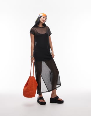Allsaints Thea Sparkle Dress In Black