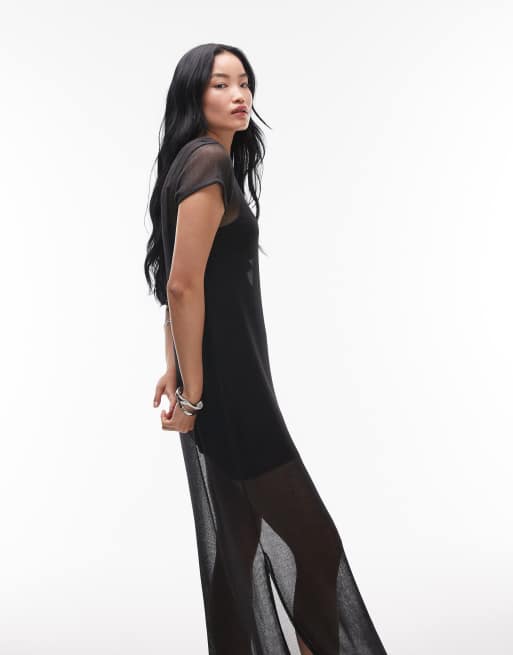 Allsaints thea sparkle dress in black | ASOS