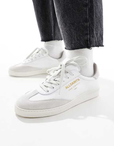 AllSaints Thelma leather trainers in white - view 1