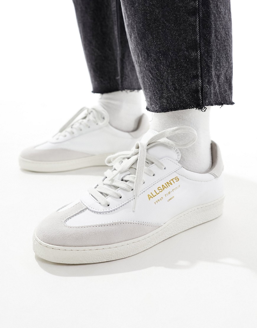 AllSaints Thelma leather trainers in white