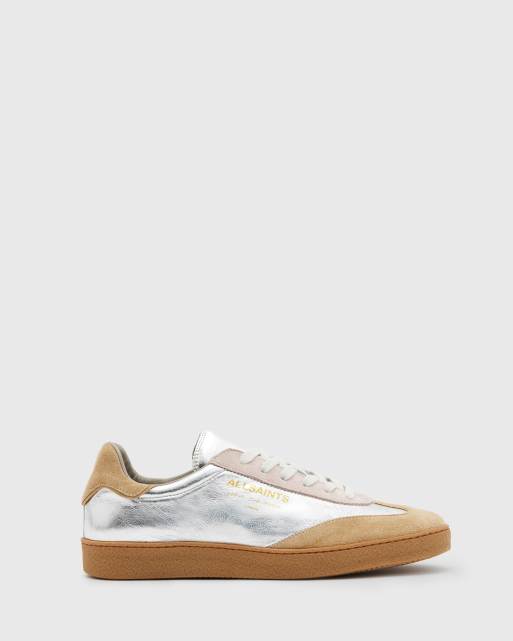 AllSaints Thelma sneakers in silver/pink, 2 of 5