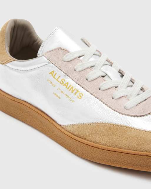 AllSaints Thelma trainers in silver/pink, 3 of 5