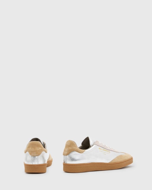 AllSaints Thelma trainers in silver/pink, 4 of 5