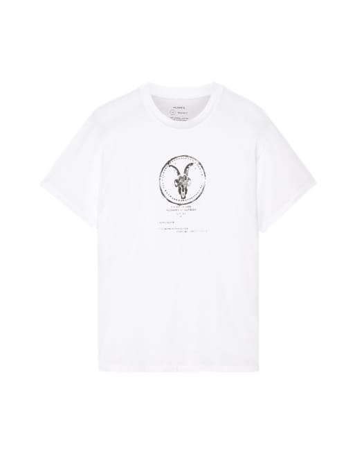 AllSaints Tier Hale kurzärmliges Oberteil mit Rundhalsausschnitt in Optic White, 2 von 6