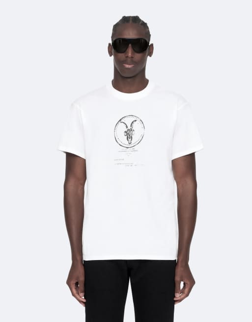 AllSaints Tier Hale kurzärmliges Oberteil mit Rundhalsausschnitt in Optic White, 4 von 6