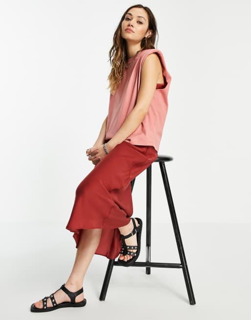 AllSaints - Tierneyconi - Vestito top senza maniche 2 in 1 rosa
