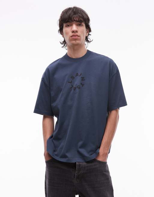 AllSaints - Tierra - Blå oversized T-shirt, 3 af 5