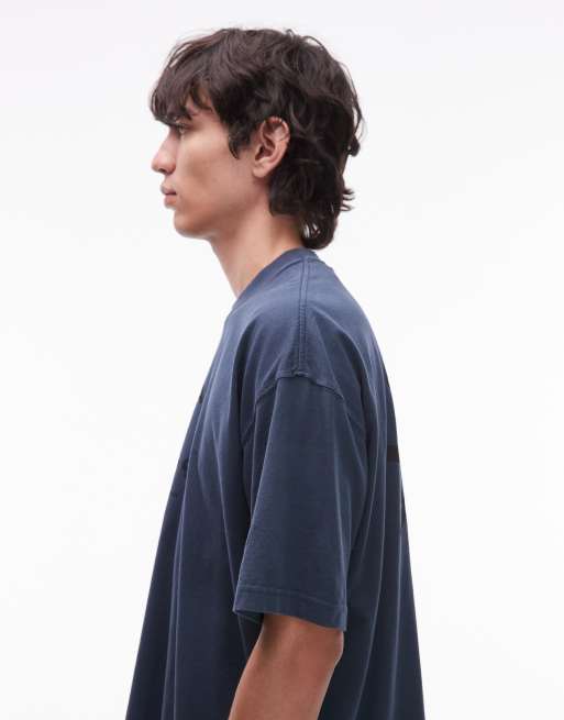 AllSaints - Tierra - Blå oversized T-shirt, 4 af 5