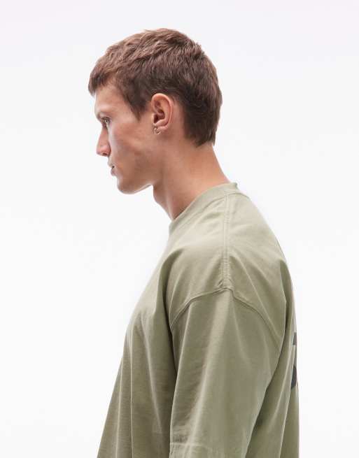 AllSaints – Tierra – Bladozielony T-shirt oversize, 4 z 5
