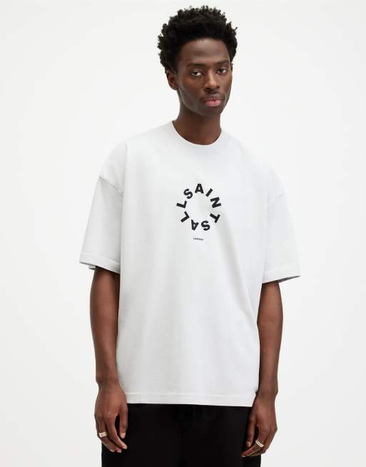 AllSaints – Tierra – Kurzärmliges T-Shirt in kühlem Grau mit Rundhalsausschnitt, 4 von 4