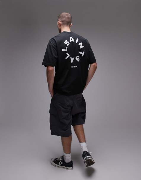 AllSaints – Tierra – Kurzärmliges T-Shirt in Schwarz mit Rundhalsausschnitt - view 1