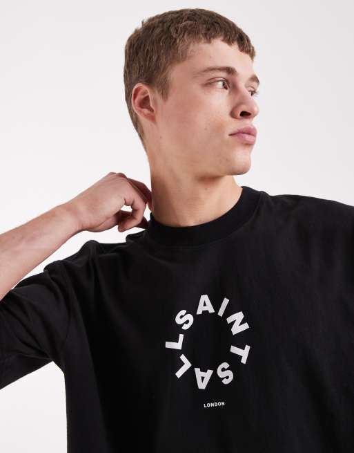 AllSaints – Tierra – Kurzärmliges T-Shirt in Schwarz mit Rundhalsausschnitt, 2 von 5