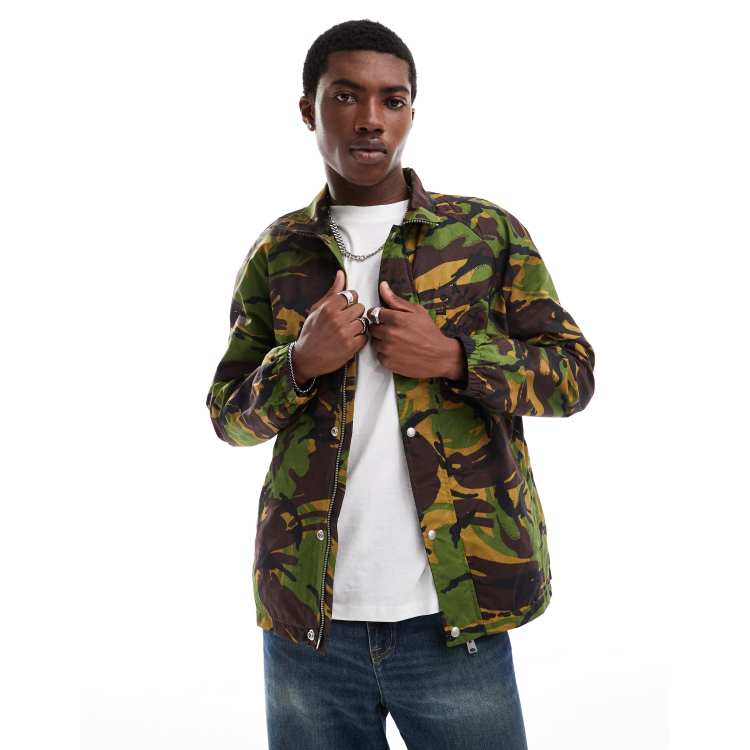 AllSaints Tierra lightweight track jacket in camo ASOS