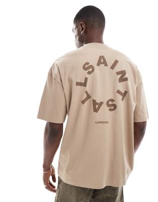 AllSaints AllSaints Tierra oversized t-shirt in brown