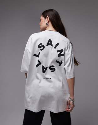 Allsaints Tierra Oversized T-shirt In Gray
