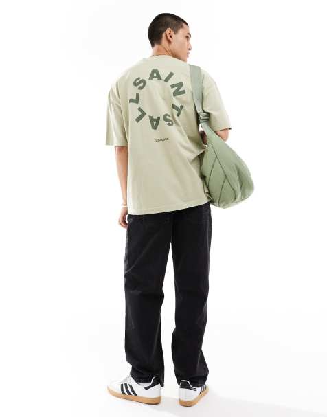 AllSaints Tierra oversized t-shirt in green - view 1